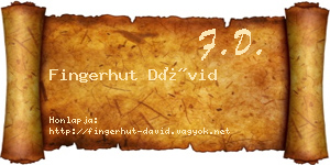 Fingerhut Dávid névjegykártya