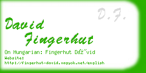 david fingerhut business card